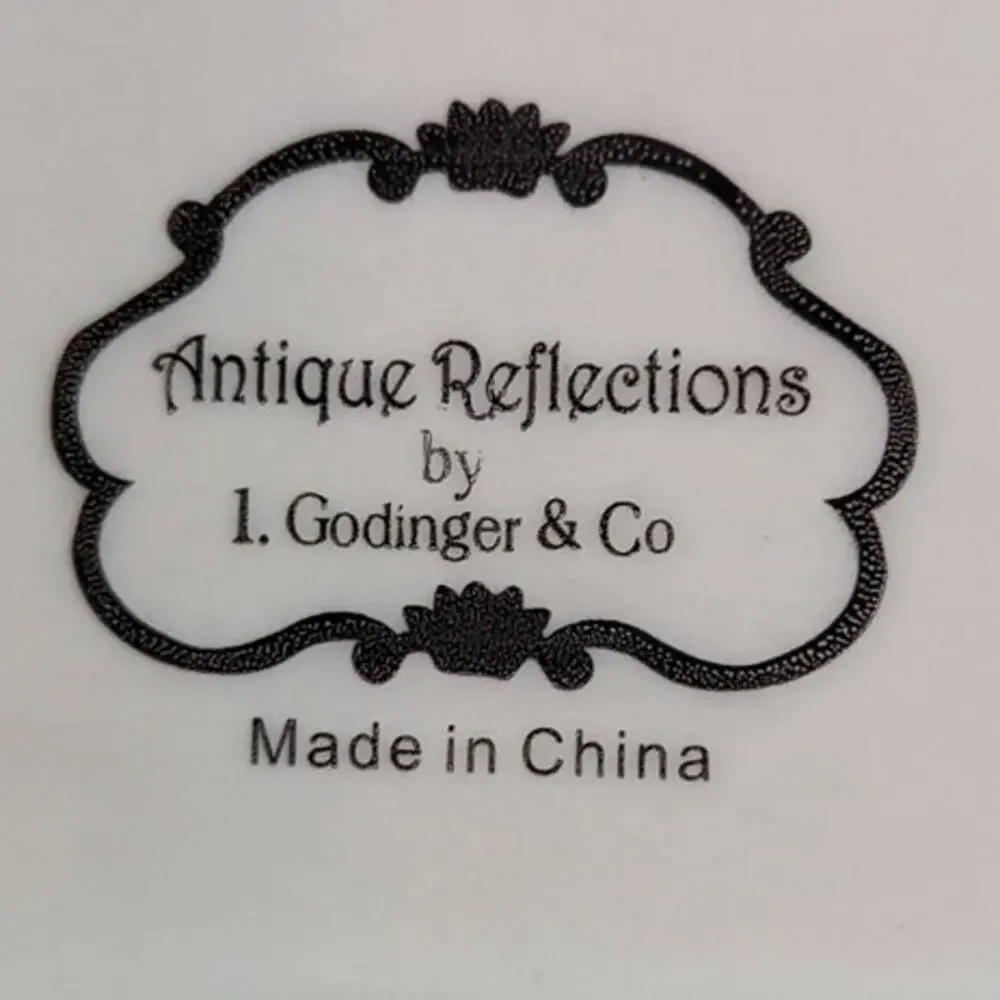 Godinger Antique Reflections White Ceramic Reticulated Oval Platter